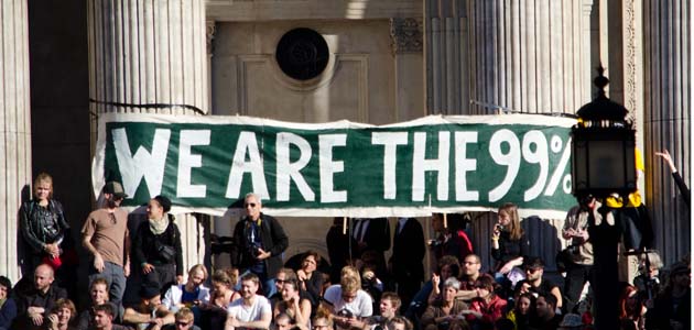 Quaker presence at financial protests