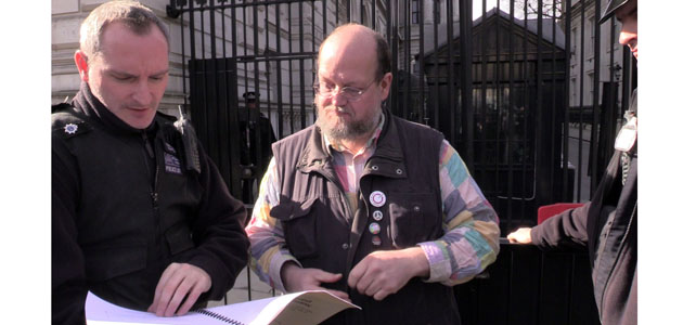 Anti-fracking Friend arrested in Downing Street