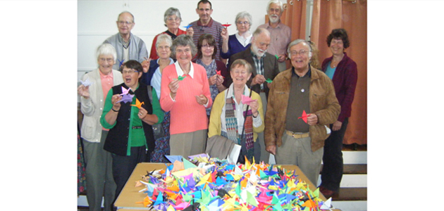 Origami pieces for peace