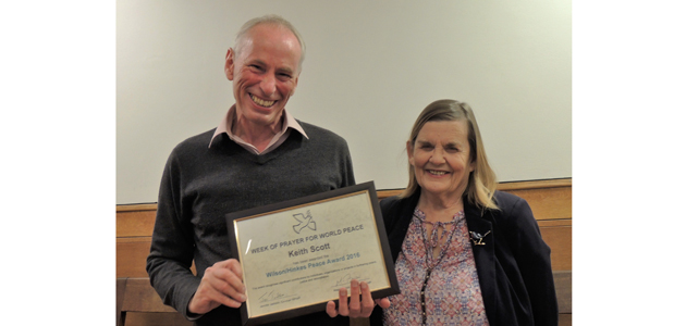 Woking Friend wins peace prize