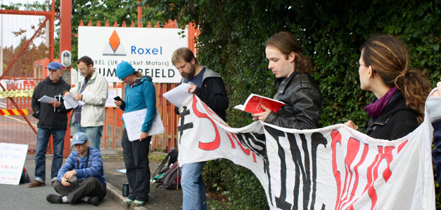 Bewdley Quakers join vigil at Roxel factory