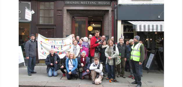 Quakers march against cuts