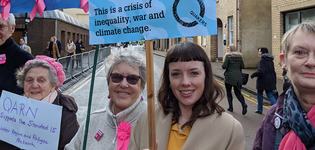 Quakers celebrate Stansted Fifteen news