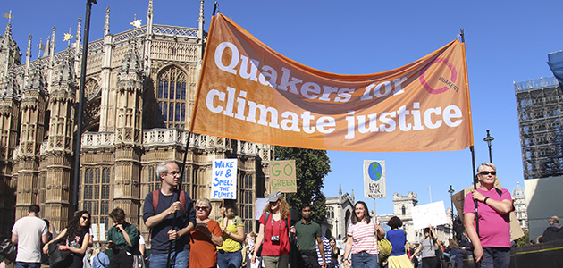 Young Friends protest for climate justice