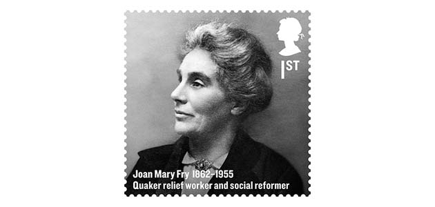Quaker relief worker on new stamp