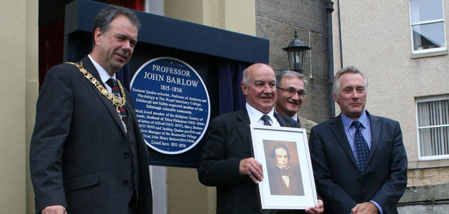 Plaque honours Quaker scientist