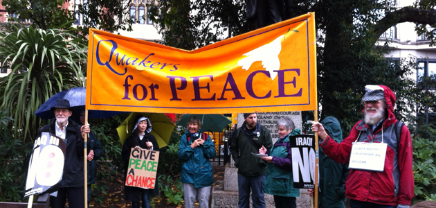 Quakers witness for peace
