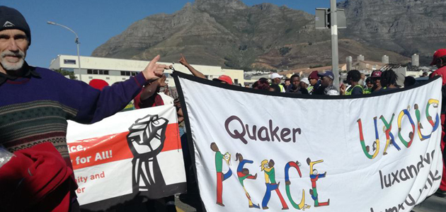 Friends march in Cape Town