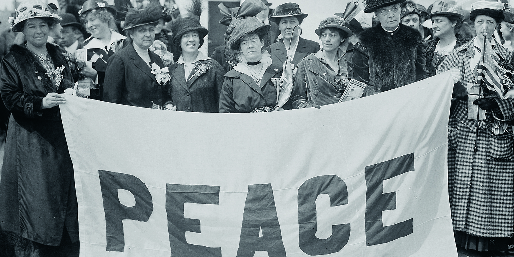 Protesting war: Rosemary Rich visits a rare conference