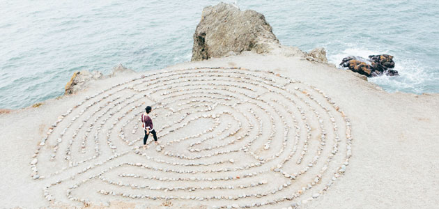 A maze in grace: Friends from Luton and Leighton Area Meeting follow a thread