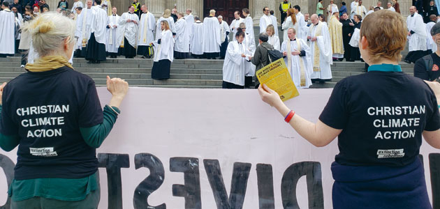 Easter protests outside Westminster Abbey and St Paul’s