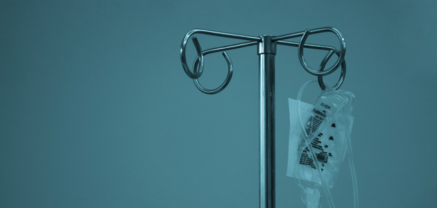 Intensive care: Barrie Mahoney from the chemotherapy treatment room