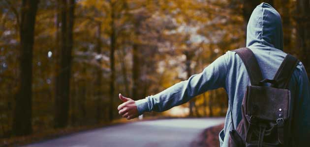 Getting hitched: James Priestman is taken for a ride