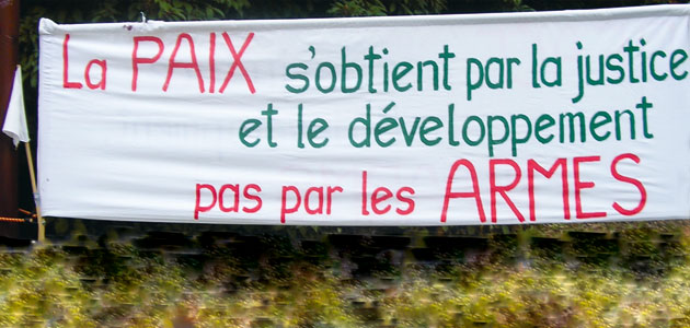 ‘People of faith need to take back the words “security” and “defence”.’