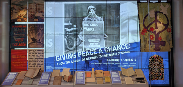 Exhibition on peace activism at LSE
