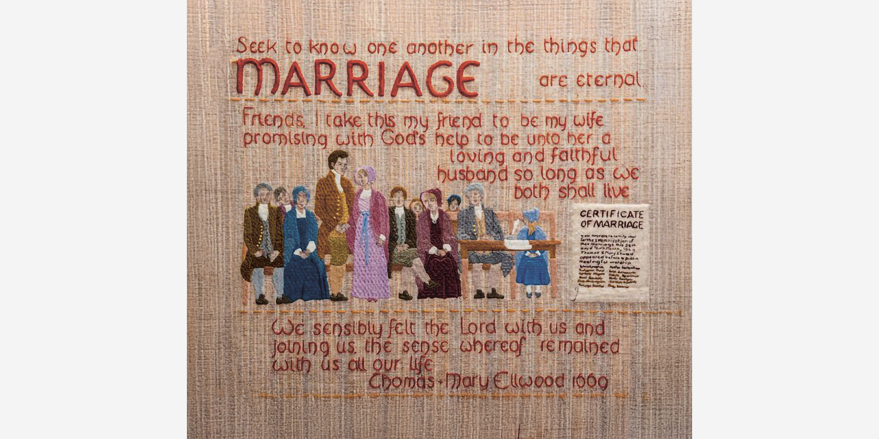 Tapestry museum calls for wedding photos