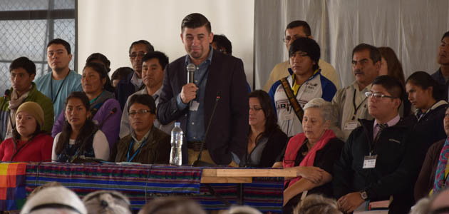 Friends gather in the Andes
