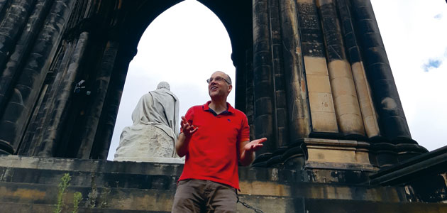 Poetry in motion: James Priestman takes his itinerant witness to Edinburgh
